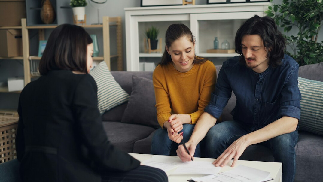 family reviewing insurance options